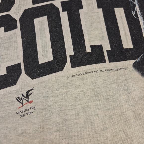 Vintage 90s WWF Stone Cold Steve Austin Shirt Wrestling Distressed Rare WWE 1998 - Picture 6 of 12